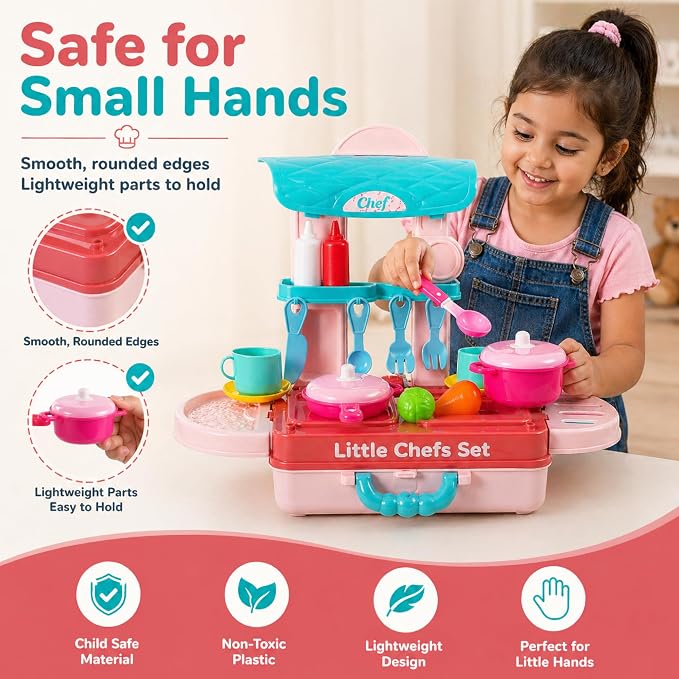 3 in 1 Portable Kitchen Toy Set