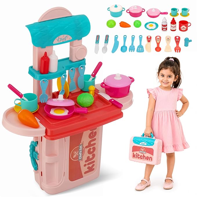 3 in 1 Portable Kitchen Toy Set