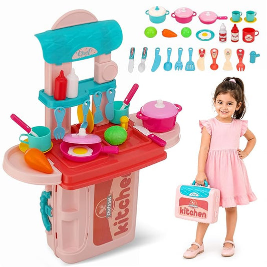 3 in 1 Portable Kitchen Toy Set