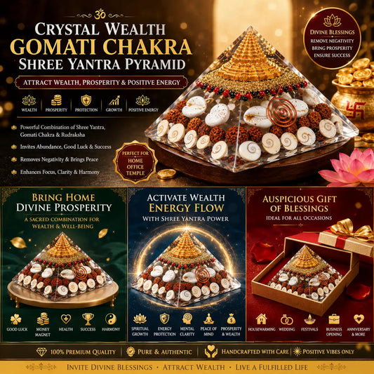 Crystal Wealth Gomati Chakra Shree Yantra Pyramid