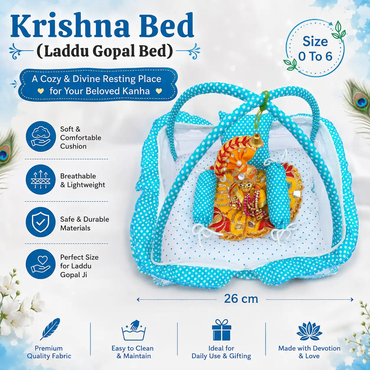 Laddu gopal Bed