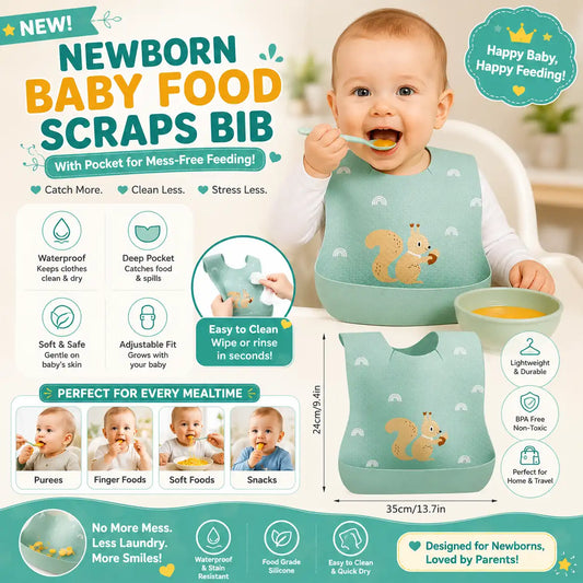 Newborn baby food scraps with pocket for Baby Food Feeding