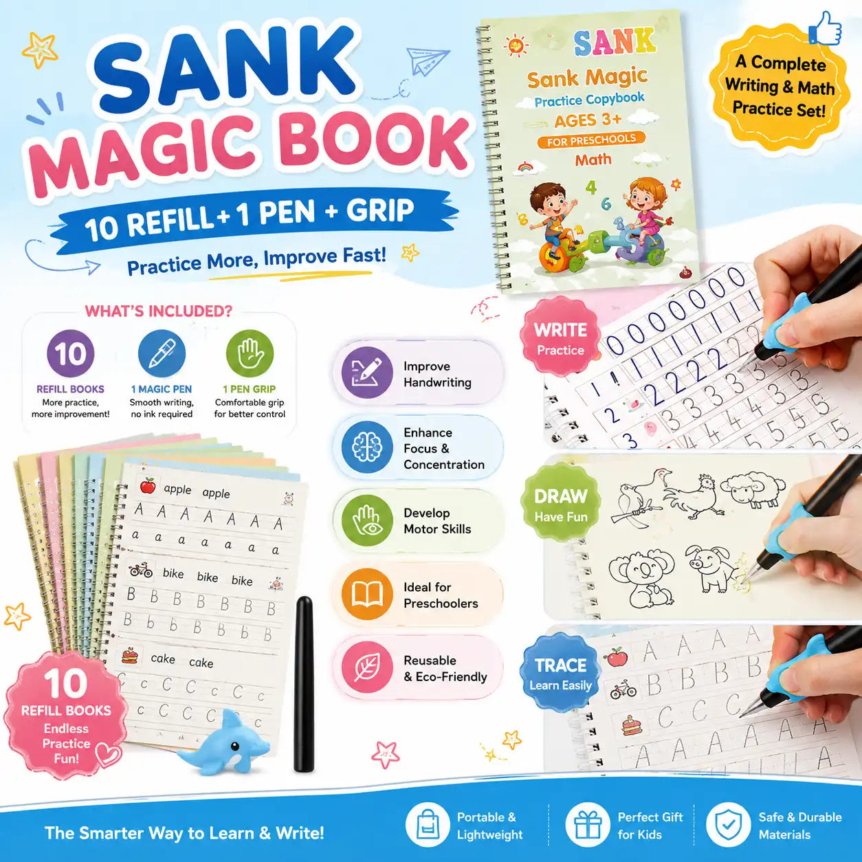 SANK MAGIC BOOK 10 REFILL 1 pen GRIP