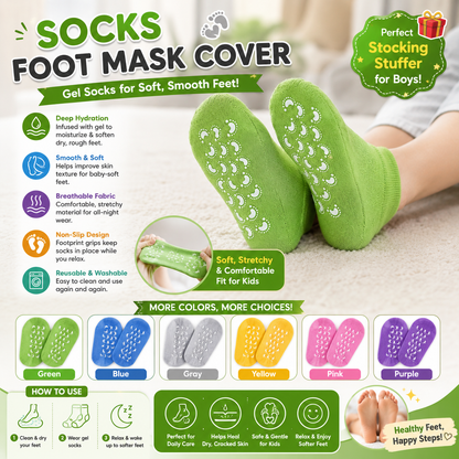 Socks Foot Mask Cover Boy Stocking Stuffer Gel Socks